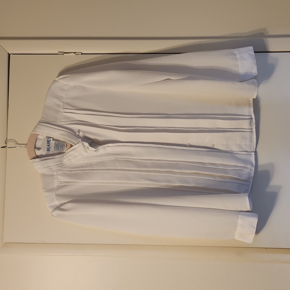 Blair Vintage Style White Blouse
